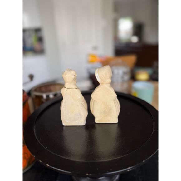 Vintage Chalkware Coventry Ware Boy & Girl Bookends - Picture 5 of 5